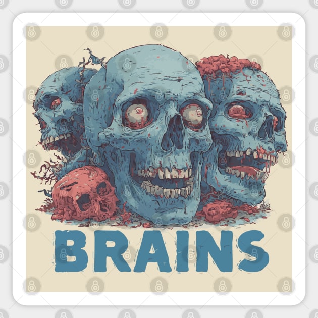 Zombie Graveyard - Spooky & Creepy Halloween Design Sticker by TuncGK